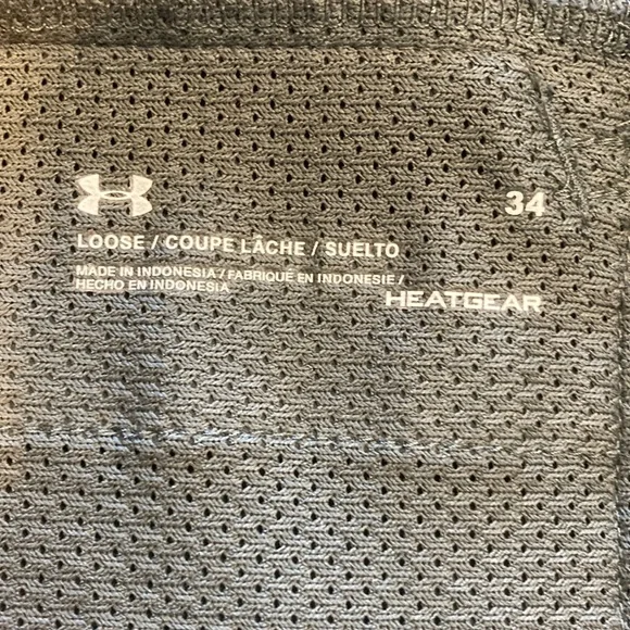 Mens 34 Swim Trunks Under Armour HeatGear Gray (ABBA) - Picture 9 of 12